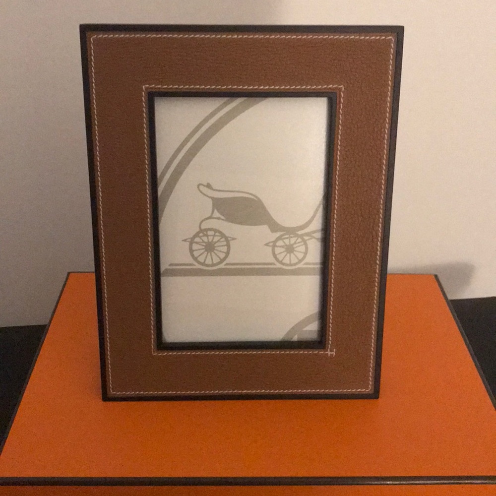 Hermes Leather 4x6 Photo Frame